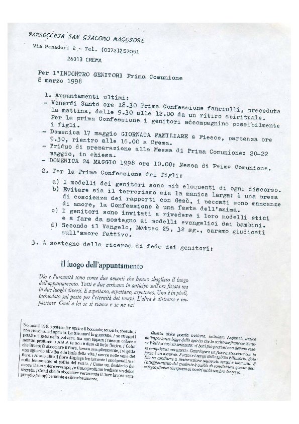 Filename=Comunione_Incontro_genitori_1998.pdf
Filesize=221KB
Dimensions=0x0
Date added=Jan 08, 2009 Comunione_Incontro_genitori_1998.pdf